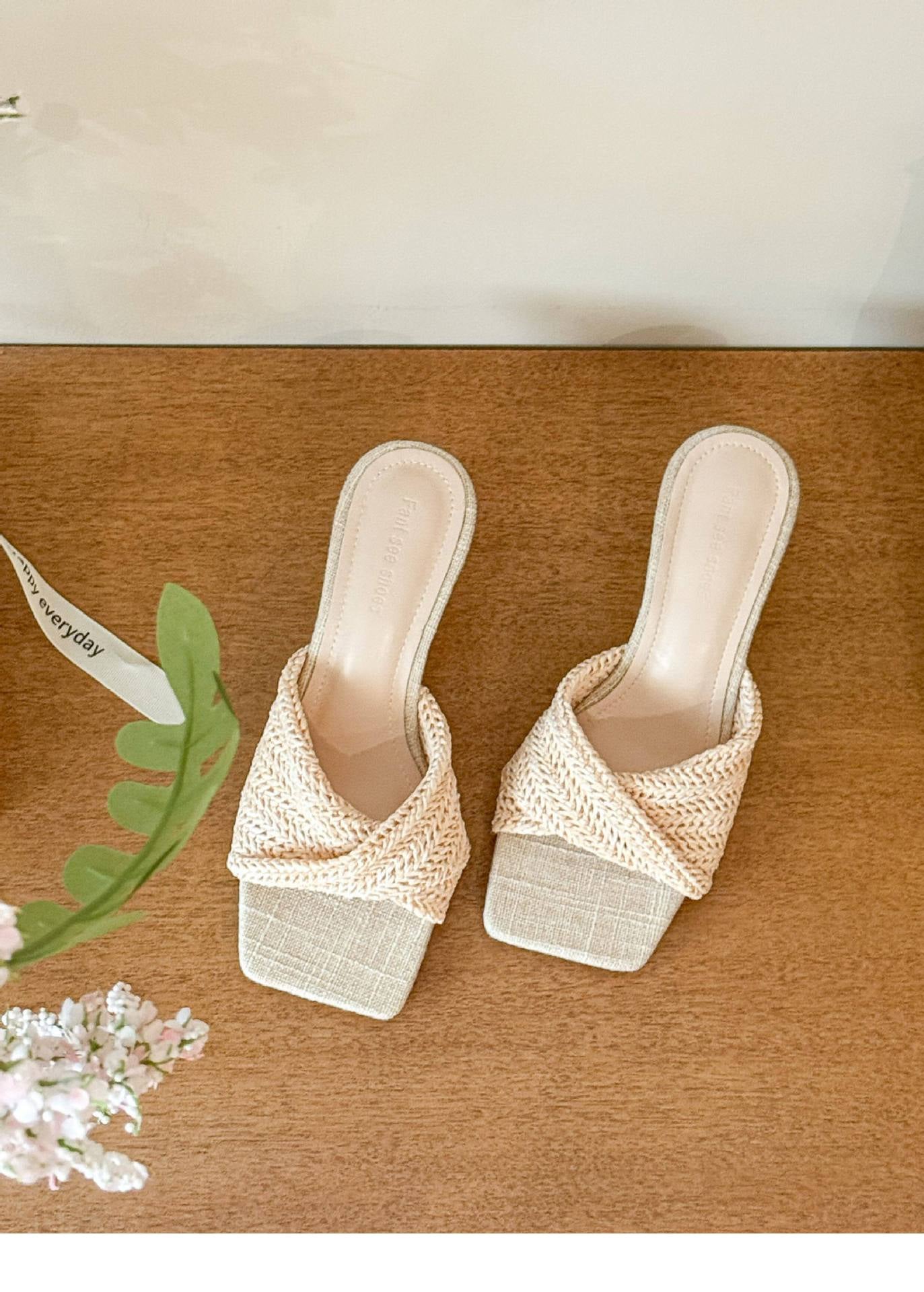 Autumn Women's Braided Style Low Heel Sandals